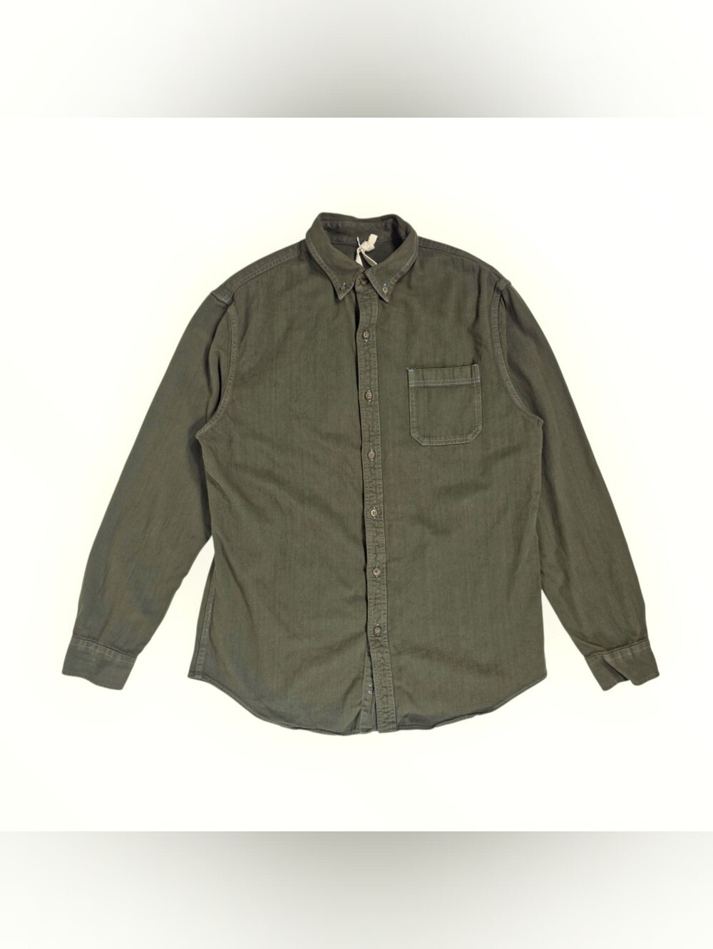 Urban Renewal Urban Outfitters Mens M/L Green Cotton Button Down Shirt NWT